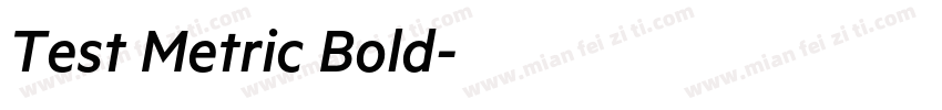 Test Metric Bold字体转换